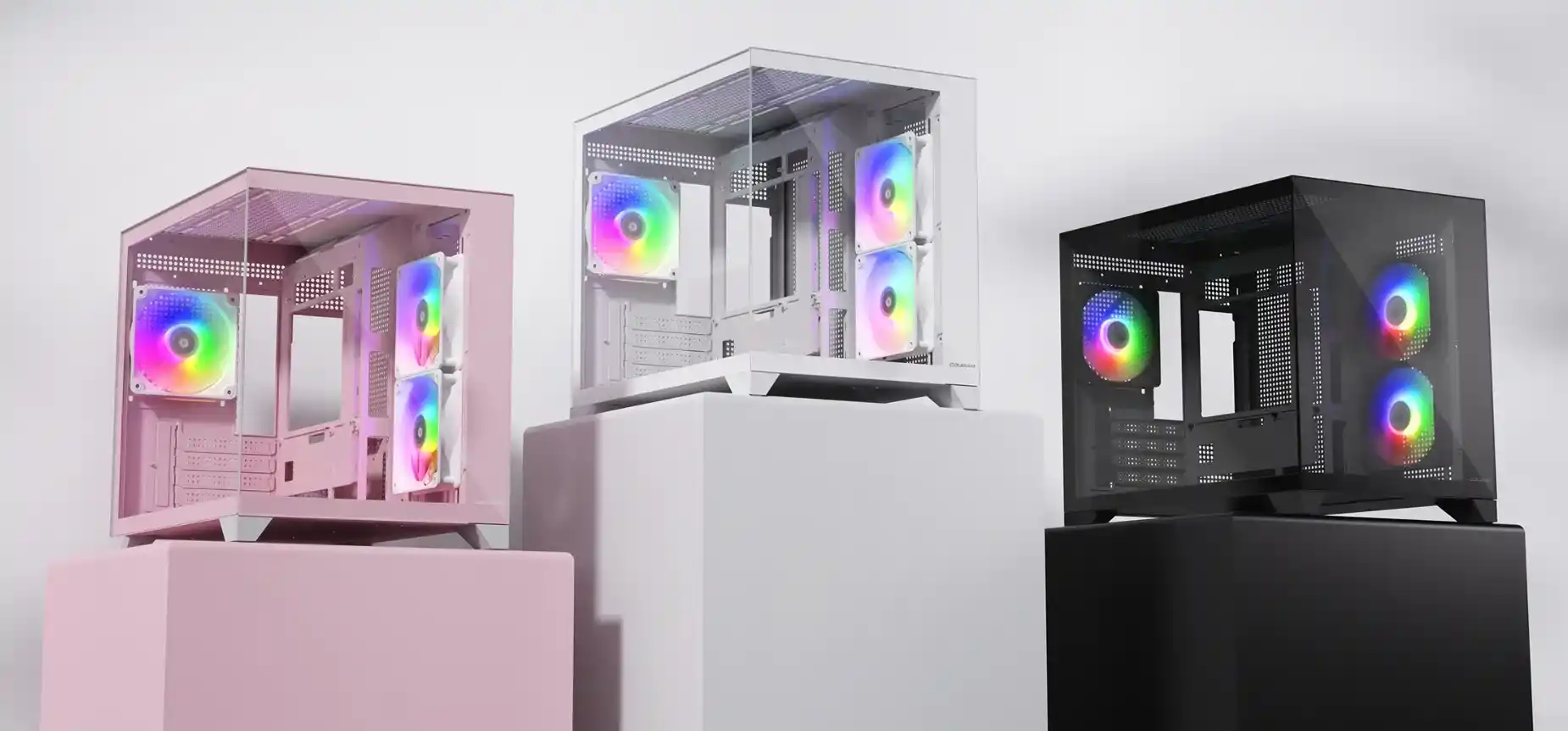 Mini Rgb Cougar FV150 Mini RGB, Mini Tower, 3 Fans, Pink | CGR-2QA6P-RGB ...